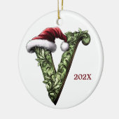 Gepersonaliseerde Monogram Kerst Ornament (Links)