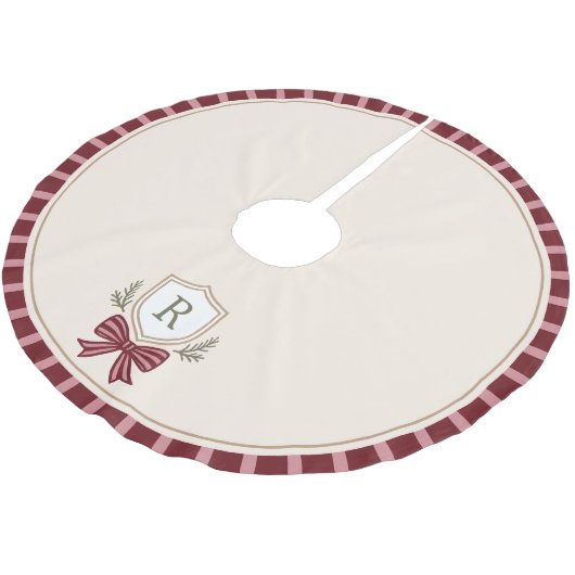 Gepersonaliseerde Monogram Kerstboomrok Kerstboom Rok (Gekanteld)