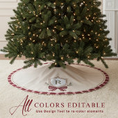 Gepersonaliseerde Monogram Kerstboomrok Kerstboom Rok