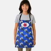 Gepersonaliseerde Monogram Kleurrijke Kinder Gamer Schort (Insitu)