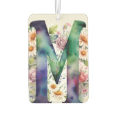 Gepersonaliseerde Monogram Kleurrijke Waterverf Bl Luchtverfrisser (Achterkant)