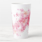 Gepersonaliseerde monogram latte-Mok | Modern Flor Latte Mok (Voorkant)