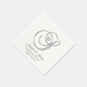 Gepersonaliseerde Monogram Letter S White Wedding Servetten (Hoek)