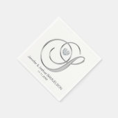 Gepersonaliseerde Monogram Letter S White Wedding Servetten (Hoek)