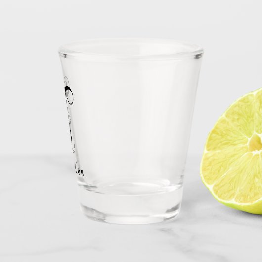Gepersonaliseerde Monogram Letter T met Achternaam Shot Glas (Rechts)