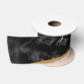 Gepersonaliseerde Monogram Letter Zwart Wit Lint (Spoel)