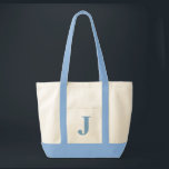 Gepersonaliseerde Monogram LICHTBLAUW NATUURLIJK Tote Bag<br><div class="desc">Gepersonaliseerde Monogram LICHTBLAUW NATUURLIJK TAS. Custom creëer uw eigen tas!</div>