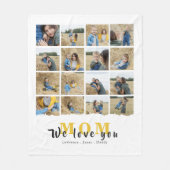 Gepersonaliseerde monogram liefde Foto's van je mo Fleece Deken (Voorkant)