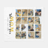 Gepersonaliseerde monogram liefde Foto's van je mo Fleece Deken (Voorkant (Horizontaal))
