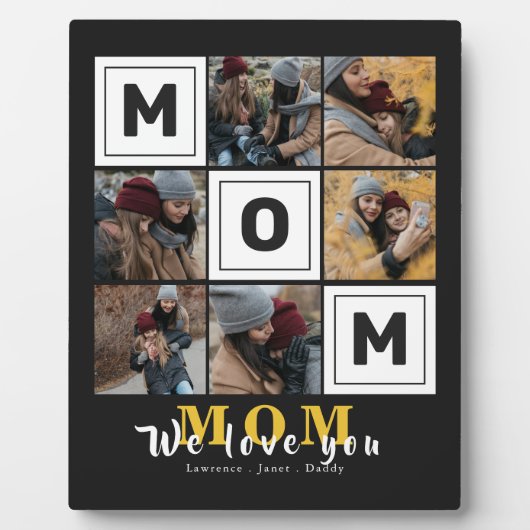 Gepersonaliseerde monogram liefde Foto's van je mo Fotoplaat (Voorkant)