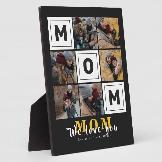 Gepersonaliseerde monogram liefde Foto's van je mo Fotoplaat (Zijkant)