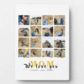 Gepersonaliseerde monogram liefde Je moeder 16 fam Fotoplaat (voorkant)