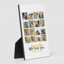 Gepersonaliseerde monogram liefde Je moeder 16 fam Fotoplaat