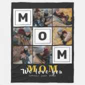 Gepersonaliseerde monogram liefde Je moeder famili Fleece Deken (Voorkant)
