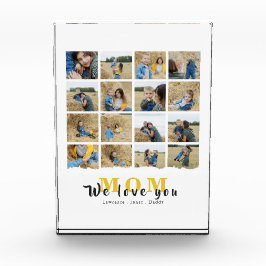 Gepersonaliseerde monogram liefde Moeder 16 Moeder Fotoblokken