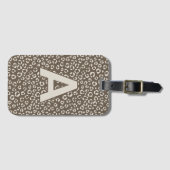 Gepersonaliseerde Monogram Luipaard dierenprint Bagagelabel (Voorkant (horizontaal))