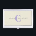 Gepersonaliseerde Monogram Minimalistisch Initiaal Visitekaarthouder<br><div class="desc">Houd uw visitekaartjes georganiseerd in stijl met deze gepersonaliseerde monogram visitekaartje houder. Met een minimalistisch design met een gedurfd initiaal en een elegante typografie is dit slanke hoesje ideaal voor professionals,  ondernemers en bedrijfseigenaren. Een geavanceerd en praktisch accessoire voor netwerkevenementen,  vergaderingen of dagelijks gebruik van de kantoor.</div>