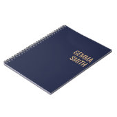 gepersonaliseerde monogram minimalistisch voor gou notitieboek (Linkerzijde)