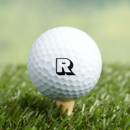 Gepersonaliseerde Monogram Moderne Blok Typografie Golfballen