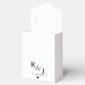Gepersonaliseerde Monogram Moderne Elegantie Trouw Bedankdoosjes (Geopend)