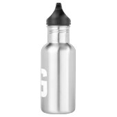 Gepersonaliseerde Monogram Moderne Unieke Techniek Waterfles (Rechts)