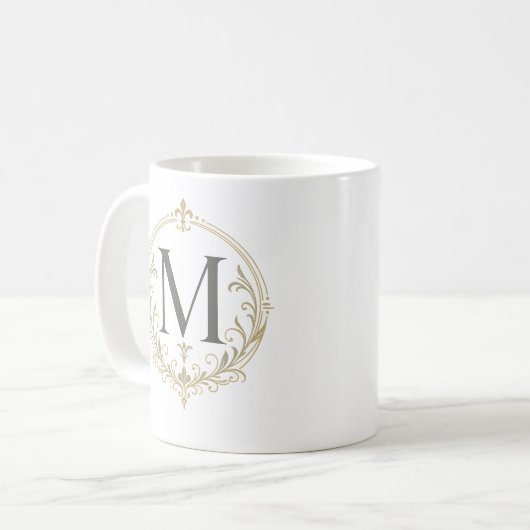 gepersonaliseerde monogram mok (Voorkant links)