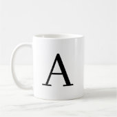 Gepersonaliseerde Monogram Mok - Aangepaste letter (Links)