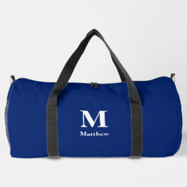 Gepersonaliseerde Monogram Naam Blauw Plunjezak