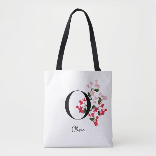 Gepersonaliseerde Monogram Naam Canvas tas - Lette (Voorkant)