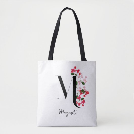 Gepersonaliseerde Monogram Naam Canvas tas - Lette (Voorkant)