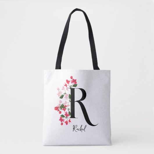 Gepersonaliseerde Monogram Naam Canvas tas - Lette (Voorkant)