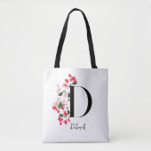 Gepersonaliseerde Monogram Naam Canvas tas - Lette (Voorkant)