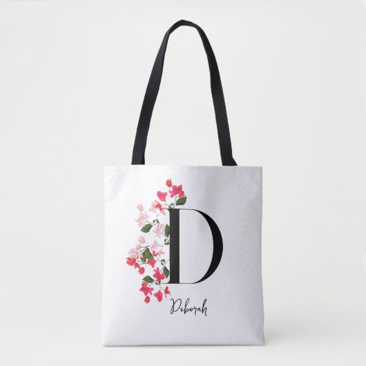 Gepersonaliseerde Monogram Naam Canvas tas - Lette (Voorkant)