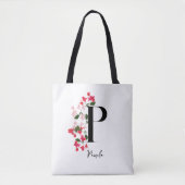 Gepersonaliseerde Monogram Naam Canvas tas - Lette (Voorkant)
