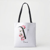 Gepersonaliseerde Monogram Naam Canvas tas - Lette (Voorkant)