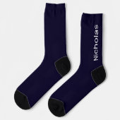 Gepersonaliseerde Monogram Naam Moderne Minimale M Sokken (Links)