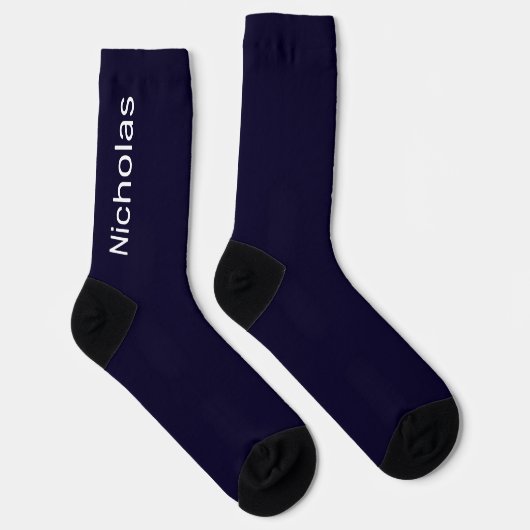 Gepersonaliseerde Monogram Naam Moderne Minimale M Sokken (Rechts)