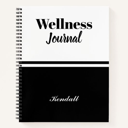 Gepersonaliseerde Monogram Naam Script Wellness Jo Notitieboek (Voorkant)