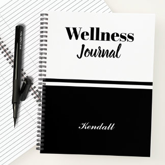 Gepersonaliseerde Monogram Naam Script Wellness Jo Notitieboek