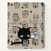 Gepersonaliseerde Monogram Naam Uniek Modern Kinde Notitieboek (Achterkant)