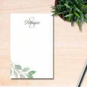 Gepersonaliseerde Monogram Naam Waterverf Post-it® Notes