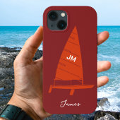 Gepersonaliseerde Monogram Naam Zeilboot Racing Si Case-Mate iPhone Case