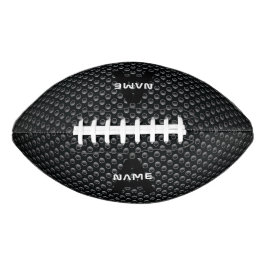 Gepersonaliseerde Monogram Naam Zwart-Wit Textuur American Football