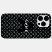 Gepersonaliseerde Monogram Naam Zwart-Wit Textuur Case-Mate iPhone Case (Achterkant (horizontaal))