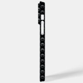 Gepersonaliseerde Monogram Naam Zwart-Wit Textuur Case-Mate iPhone Case (Achterkant / Links)