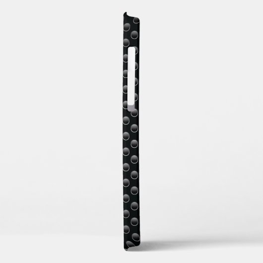 Gepersonaliseerde Monogram Naam Zwart-Wit Textuur Case-Mate iPhone Case (Achterkant / Links)