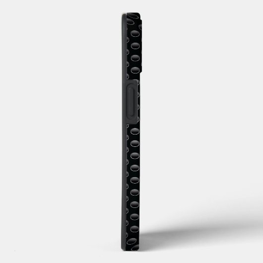 Gepersonaliseerde Monogram Naam Zwart-Wit Textuur Case-Mate iPhone Case (Achterkant / Rechts)