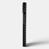 Gepersonaliseerde Monogram Naam Zwart-Wit Textuur Case-Mate iPhone Case (Achterkant / Links)