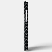 Gepersonaliseerde Monogram Naam Zwart-Wit Textuur Case-Mate iPhone Case (Achterkant / Links)