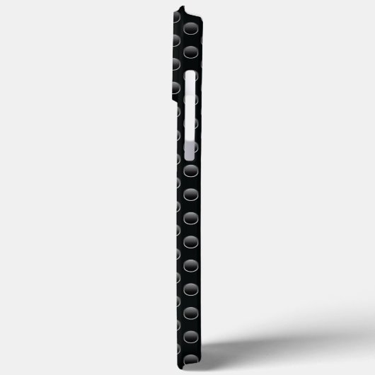 Gepersonaliseerde Monogram Naam Zwart-Wit Textuur Case-Mate iPhone Case (Achterkant / Links)